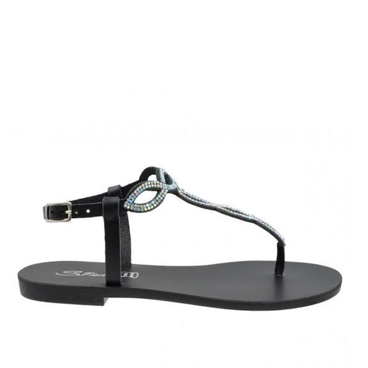 S.PIERO E1-096 BLACK SANDALS - Como Store