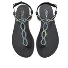 S.PIERO E1-096 BLACK SANDALS - Como Store