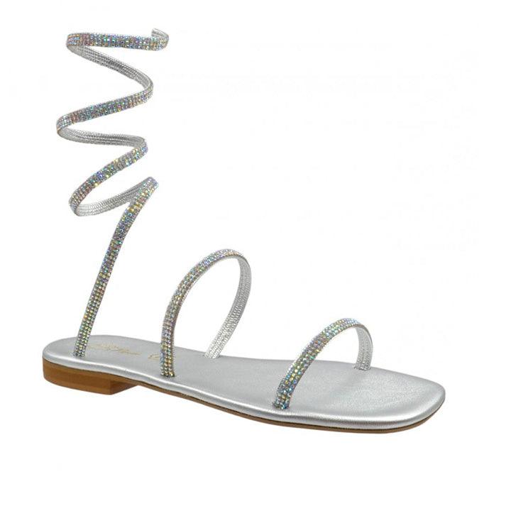 S.PIERO E34-006 SILVER SANDALS - Como Store