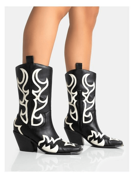 PUBLIC DESIRE STARRIE BLACK BOOTS Como Store