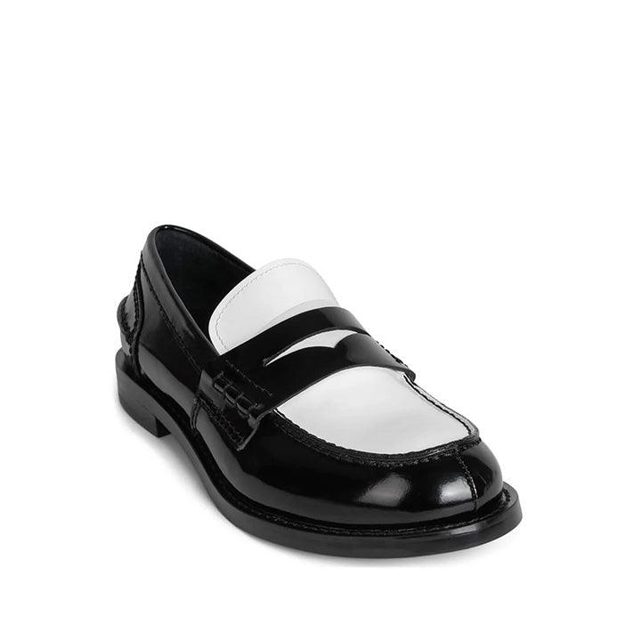 JEFFREY CAMPBELL INSPO BLACK BEIGE LOAFERS - Como Store