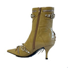 JEFFREY CAMPBELL - ALT ROCK BEIGE BOOTS - Como Store