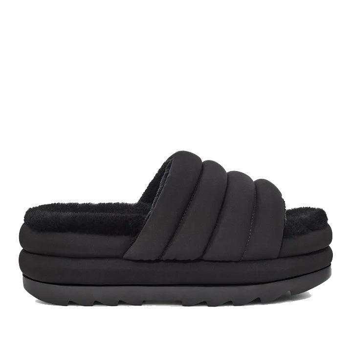 UGG MAXI SLIDE BLACK SLIPPERS - Como Store