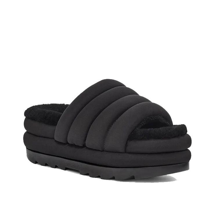 UGG MAXI SLIDE BLACK SLIPPERS - Como Store