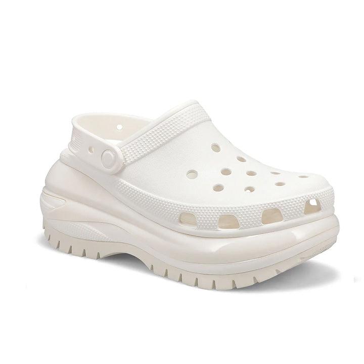 CROCS MEGA CRUSH WHITE PATENT CLOGS - Como Store