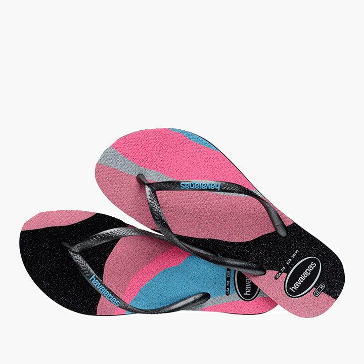 HAVAIANAS PALETTE BLACK PINK MULTI - Como Store