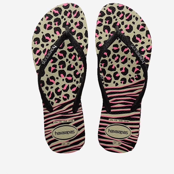 HAVAIANAS DUO SLIM ANIMAL BLACK - Como Store