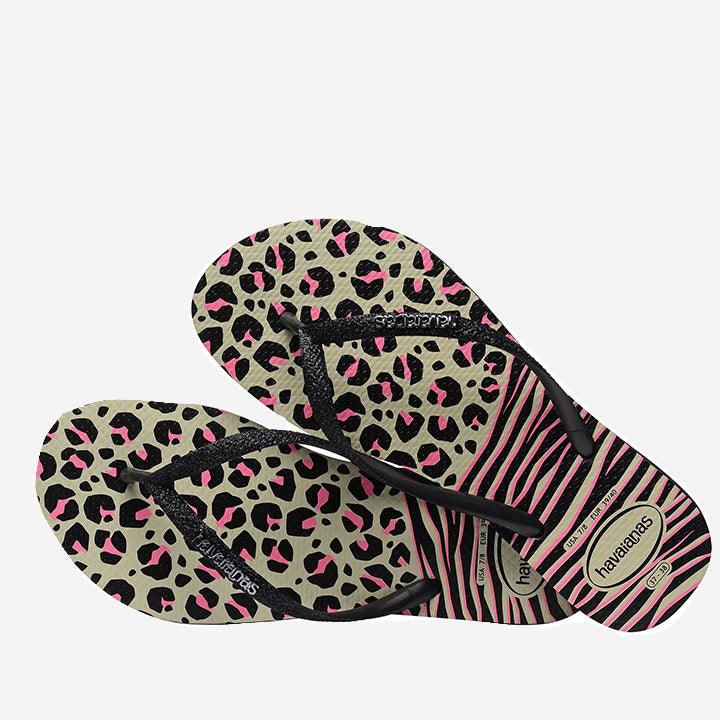 HAVAIANAS DUO SLIM ANIMAL BLACK - Como Store