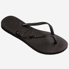 HAVAIANAS SLIM GLITTER II BLACK PRETO/CINZA - Como Store