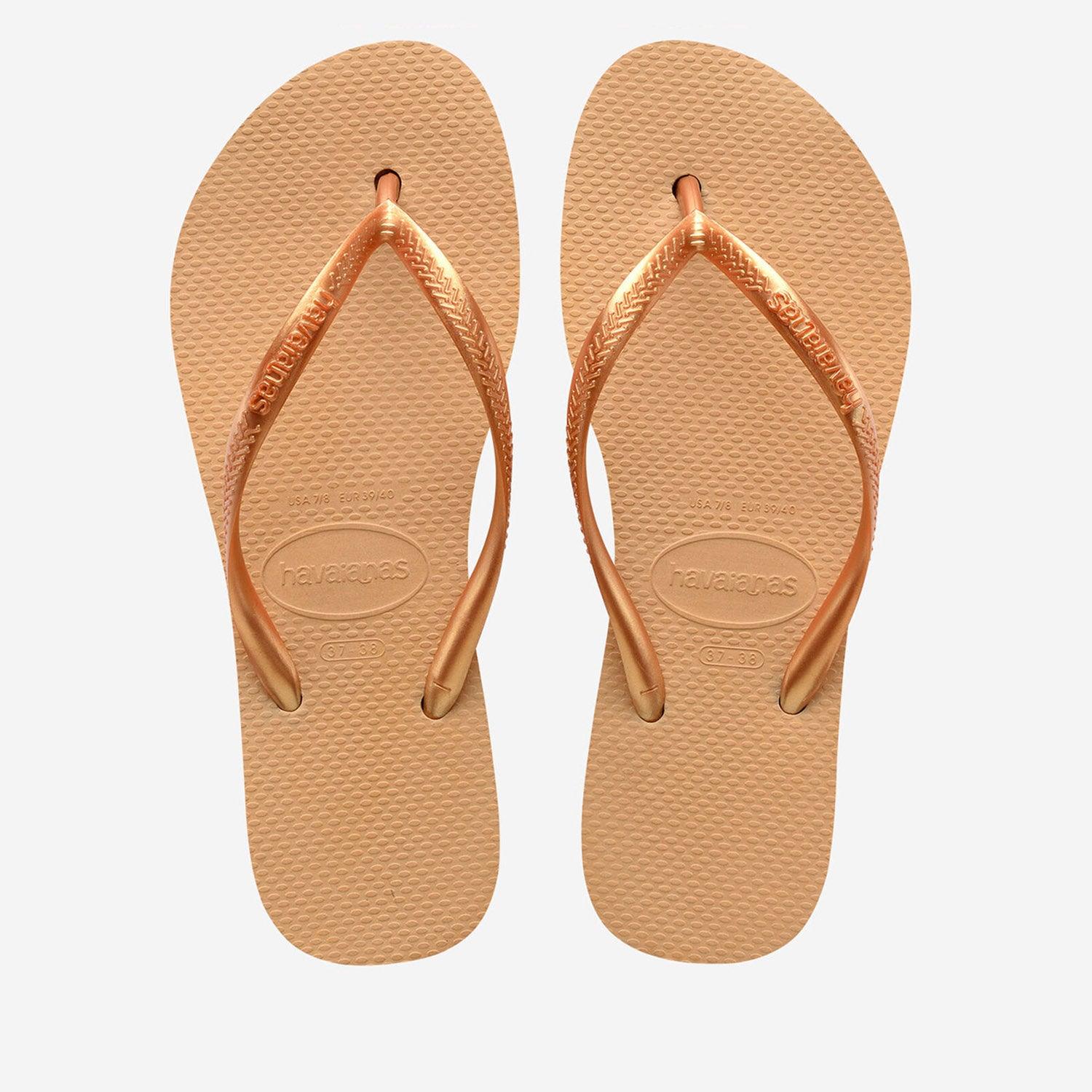 HAVAIANAS SLIM FLATFORM FC DOURADO GOLDEN - Como Store