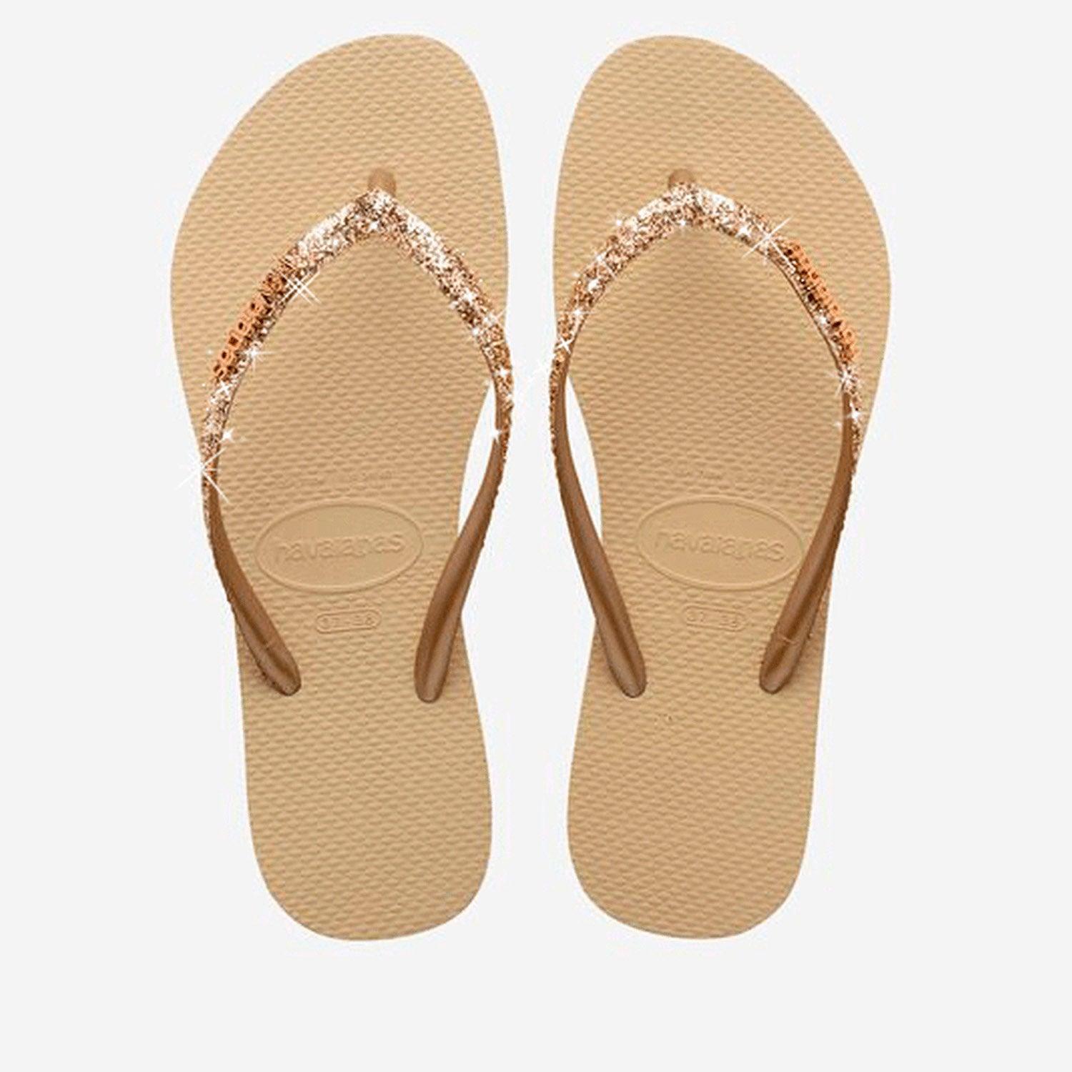 HAVAIANAS SLIM GLITTER AREIA SAND GREY - Como Store