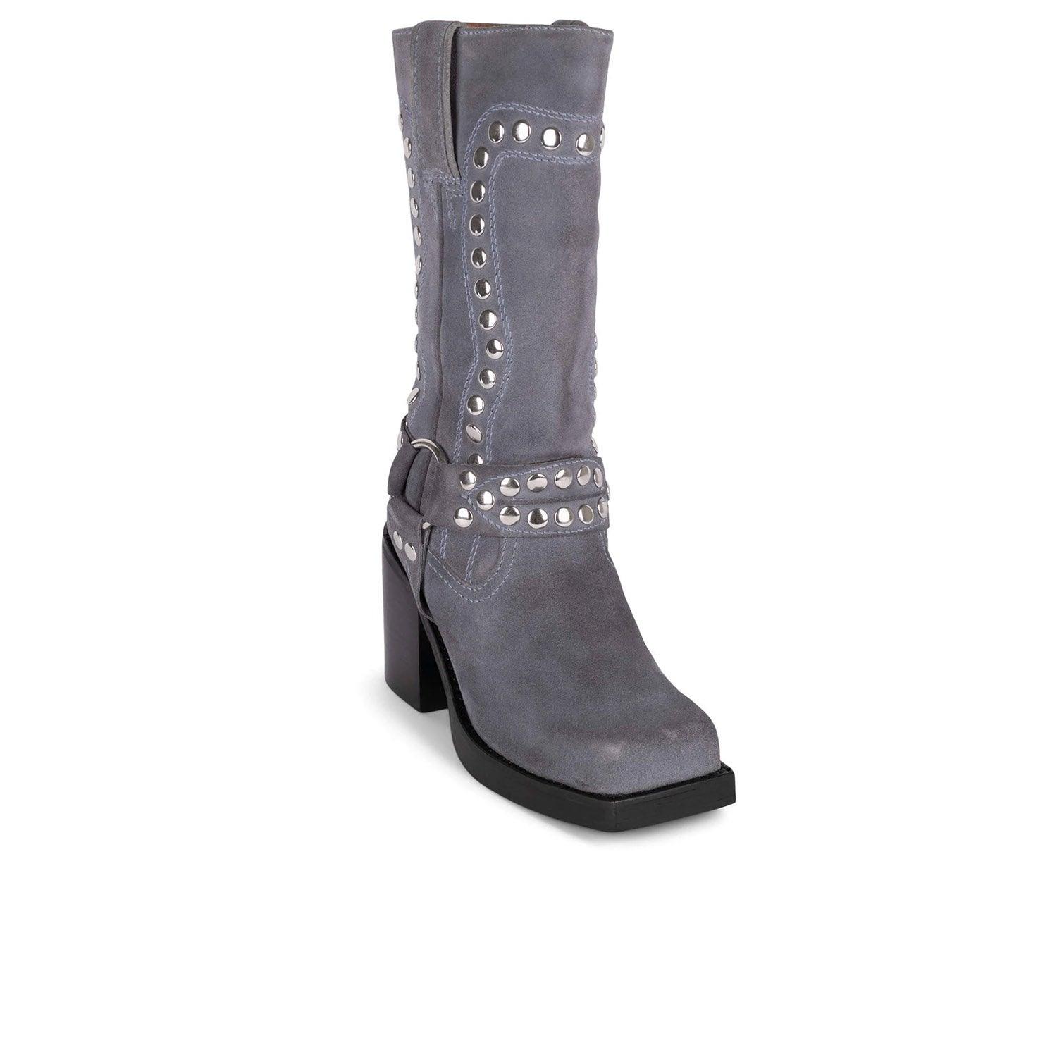JEFFREY CAMPBELL - JUVENILE-S DUSTY BLUE SUEDE SILVER - Como Store