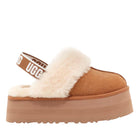 UGG FUNKETTE CHESTNUT SLIDES - Como Store