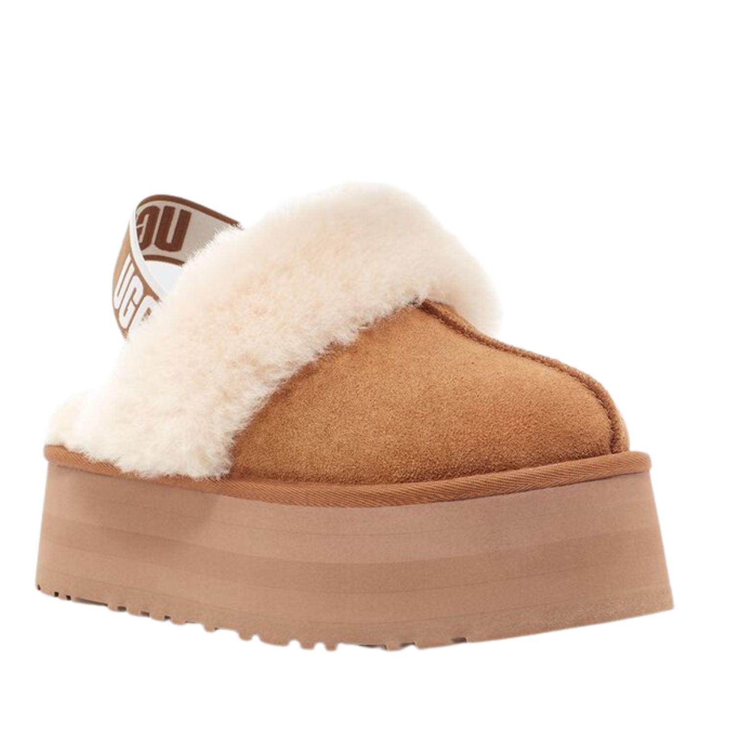 UGG FUNKETTE CHESTNUT SLIDES - Como Store