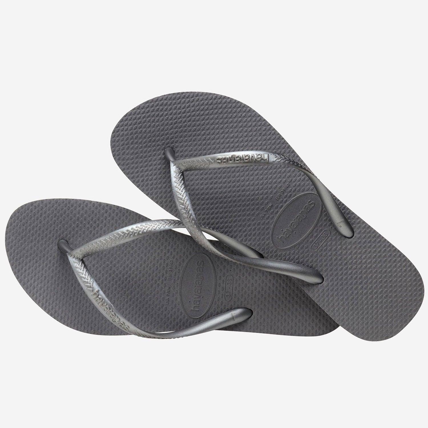 HAVAIANAS SLIM FC STEEL GRAY CINZA ACO - Como Store