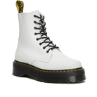DR. MARTENS JADON 8 EYE WHITE BOOTS - Como Store