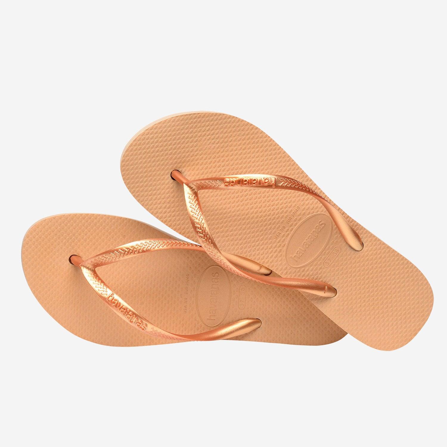 HAVAIANAS SLIM FLATFORM FC DOURADO GOLDEN - Como Store