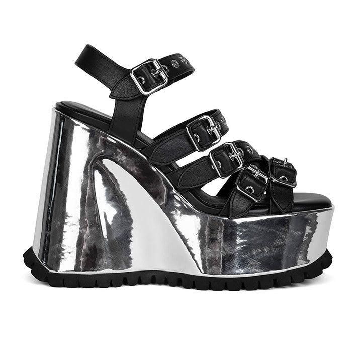 JEFFREY CAMPBELL - VOIDOID SILVER HEELS - Como Store