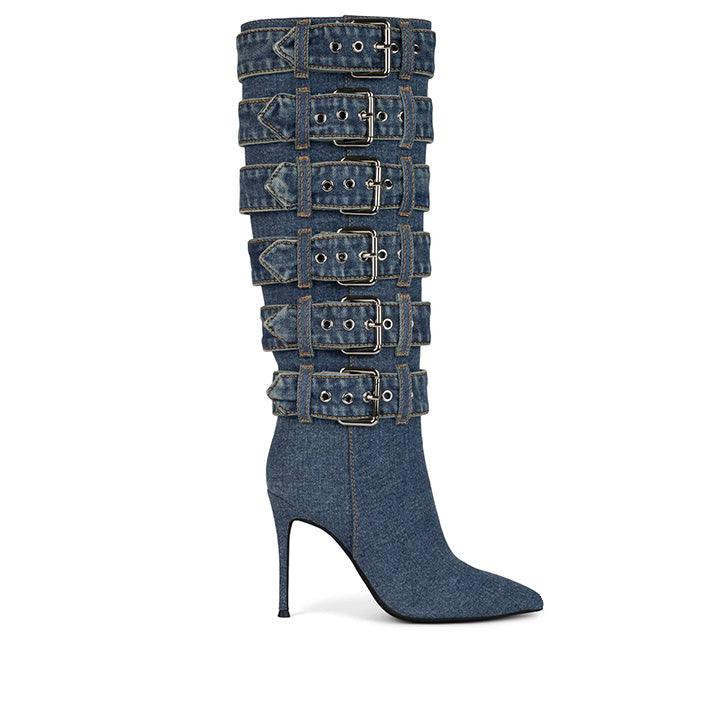 JEFFREY CAMPBELL ARSEN-HIB DENIM BOOTS - Como Store
