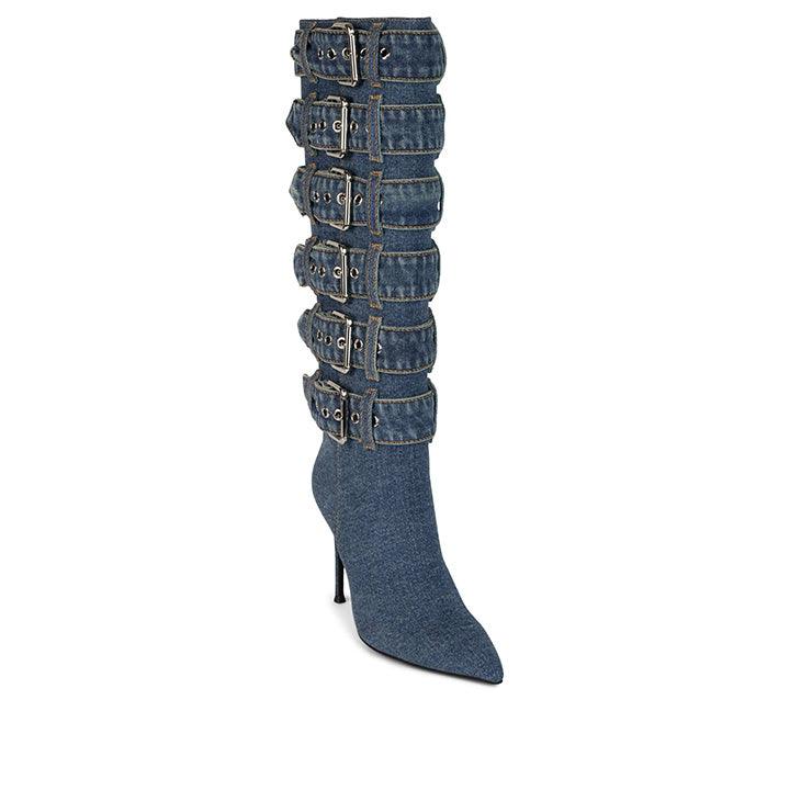 JEFFREY CAMPBELL ARSEN-HIB DENIM BOOTS - Como Store
