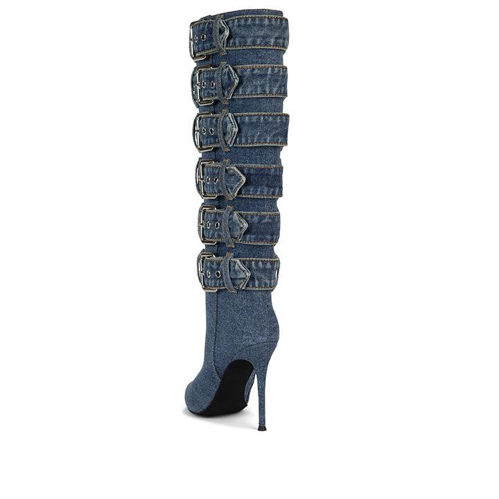 JEFFREY CAMPBELL ARSEN-HIB DENIM BOOTS - Como Store