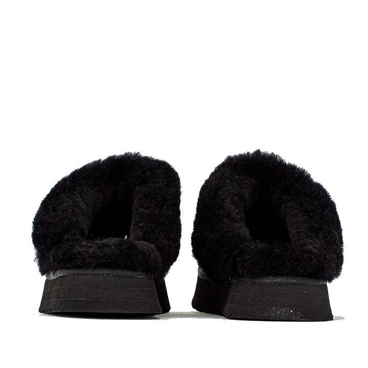 UGG DISQUETTE BLACK SLIPPERS - Como Store