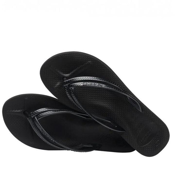 HAVAIANAS BLACK WEDGE DOUBLE BANDED - Como Store