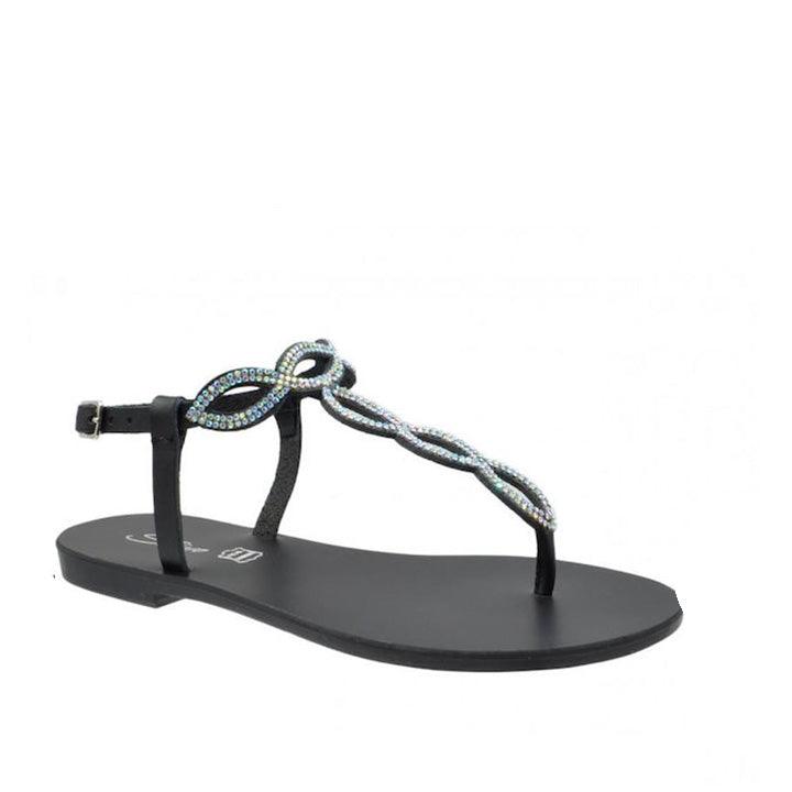 S.PIERO E1-096 BLACK SANDALS - Como Store