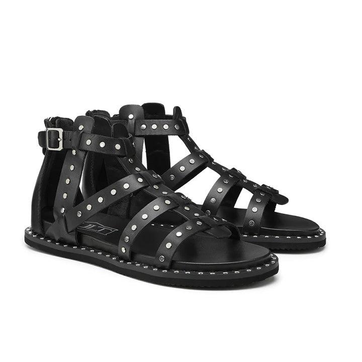 CULT ROSHELLE 3432 BLACK WITH STUDS SANDALS - Como Store