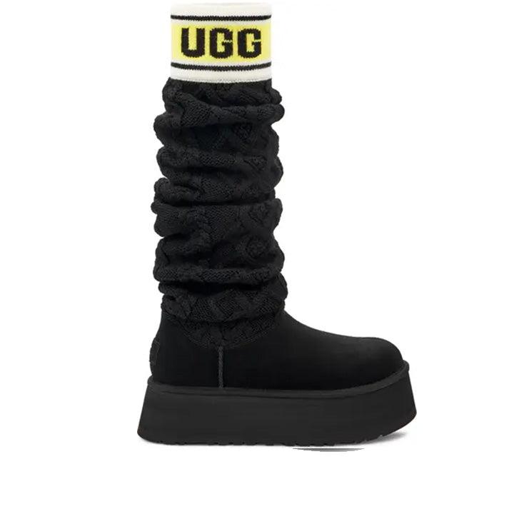UGG CLASSIC SWEATHER BLACK LETTER TALL - Como Store