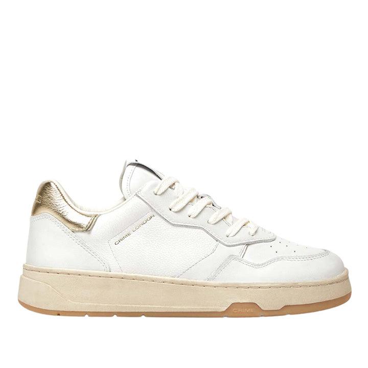 CRIME LONDON TIMELESS WHITE/GOLD SNEAKERS - Como Store
