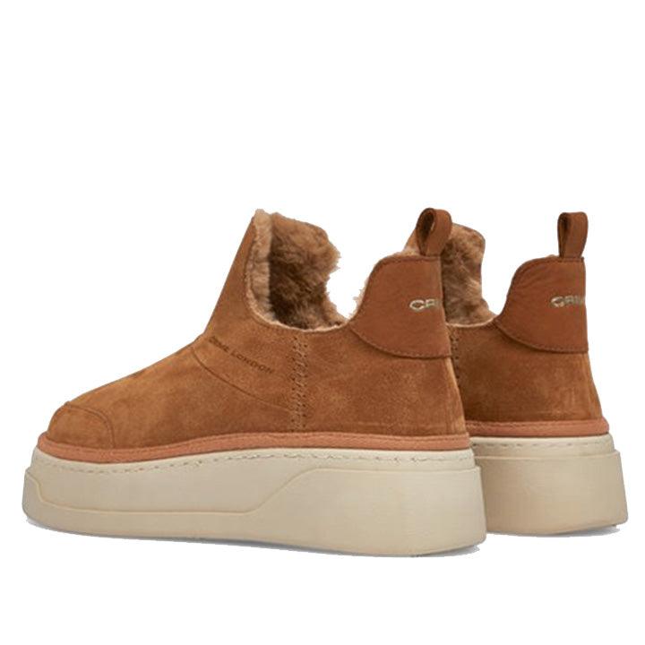 CRIME LONDON FLUFFY ANKLE CAMEL BOOTS - Como Store