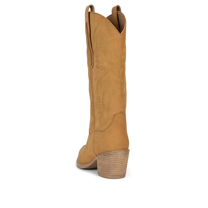 JEFFREY CAMPBELL - TAN NUBUCK DAGGET BOOTS - Como Store