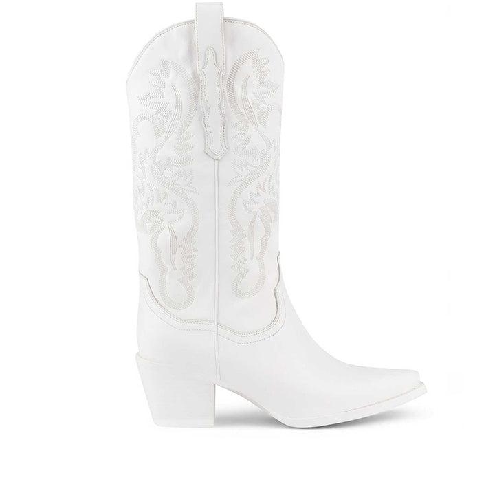 Jeffrey Campbell DAGGET WHITE BOOTS - Como Store