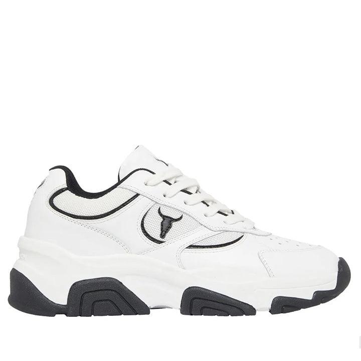 WINDSOR SMITH GHOSTED WHITE-BLACK SNEAKERS - Como Store