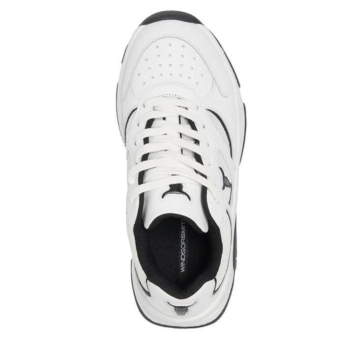 WINDSOR SMITH GHOSTED WHITE-BLACK SNEAKERS - Como Store