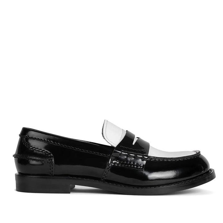JEFFREY CAMPBELL INSPO BLACK BEIGE LOAFERS - Como Store