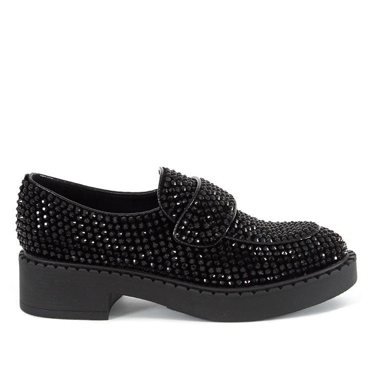JEFFREY CAMPBELL LIBRARY BLACK LOAFERS - Como Store