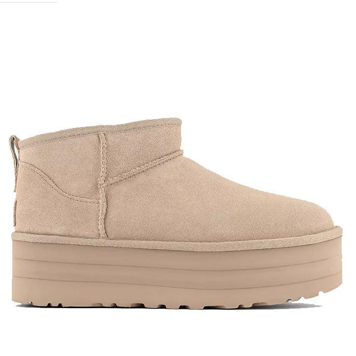 UGG ULTRA MINI LIGHT BEIGE PLATFORM BOOTS - Como Store