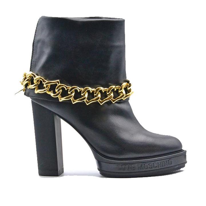 LOVE MOSCHINO HIGH CHAINED BOOTS - Como Store