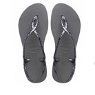 HAVAIANAS LUNA GLITTER GREY SANDALS - Como Store