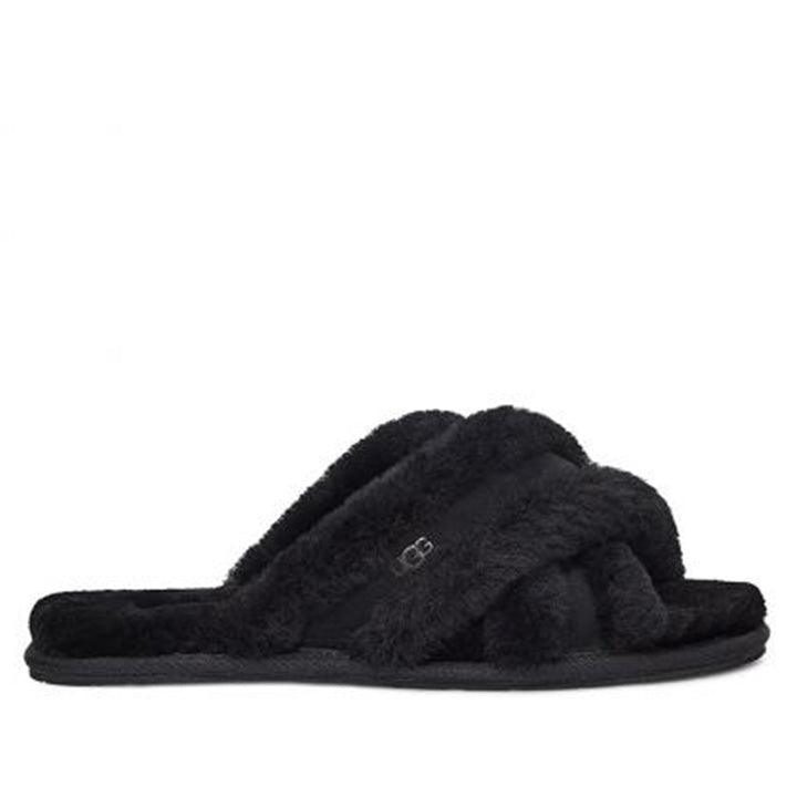 UGG SCUFFITA BLACK SLIPPERS - Como Store