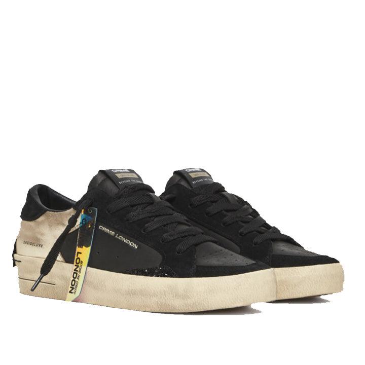 CRIME LONDON SK8 DELUXE BLK SNEAKERS - Como Store