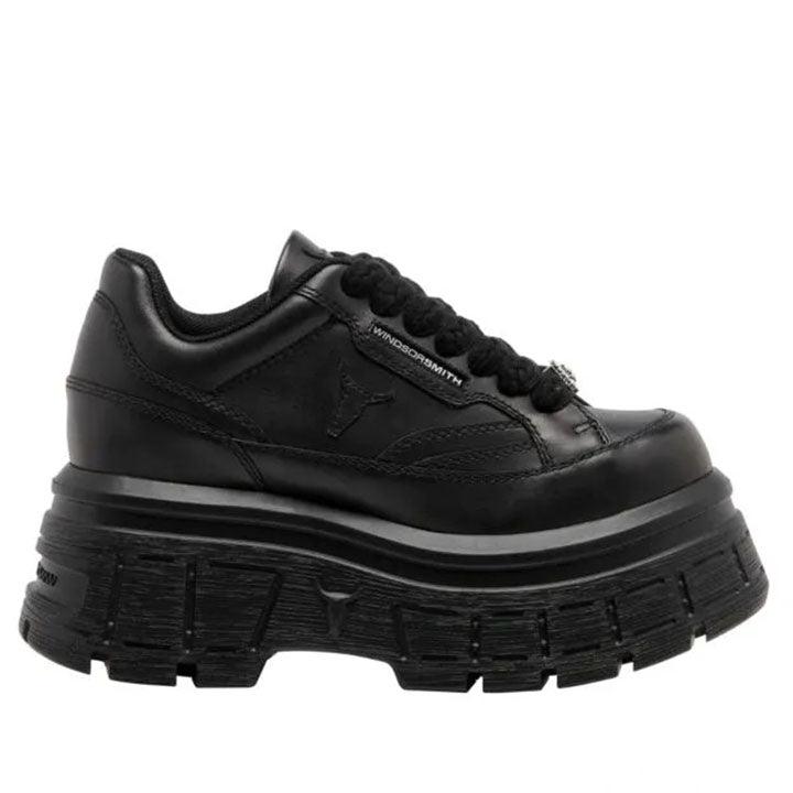 WINDSOR SMITH SWERVE BLACK SNEAKERS - Como Store