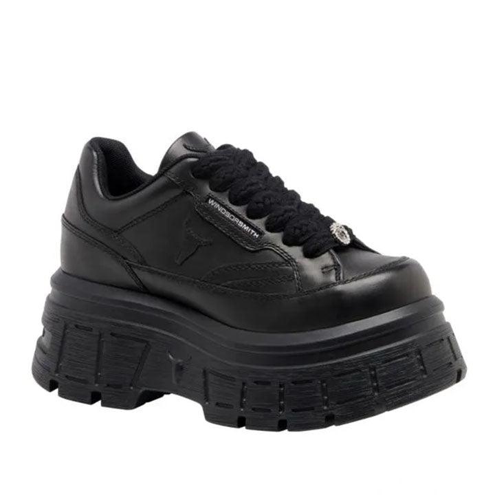 WINDSOR SMITH SWERVE BLACK SNEAKERS - Como Store