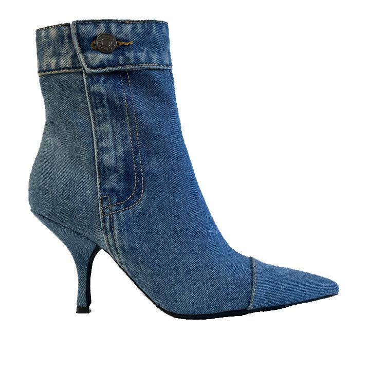 JEFFREY CAMPBELL THE BLUES DENIM BOOTS - Como Store
