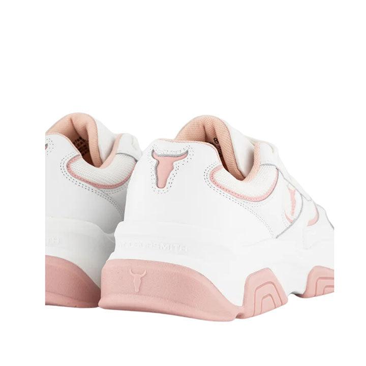 WINDSOR SMITH GHOSTED WHITE-PINK SNEAKERS - Como Store