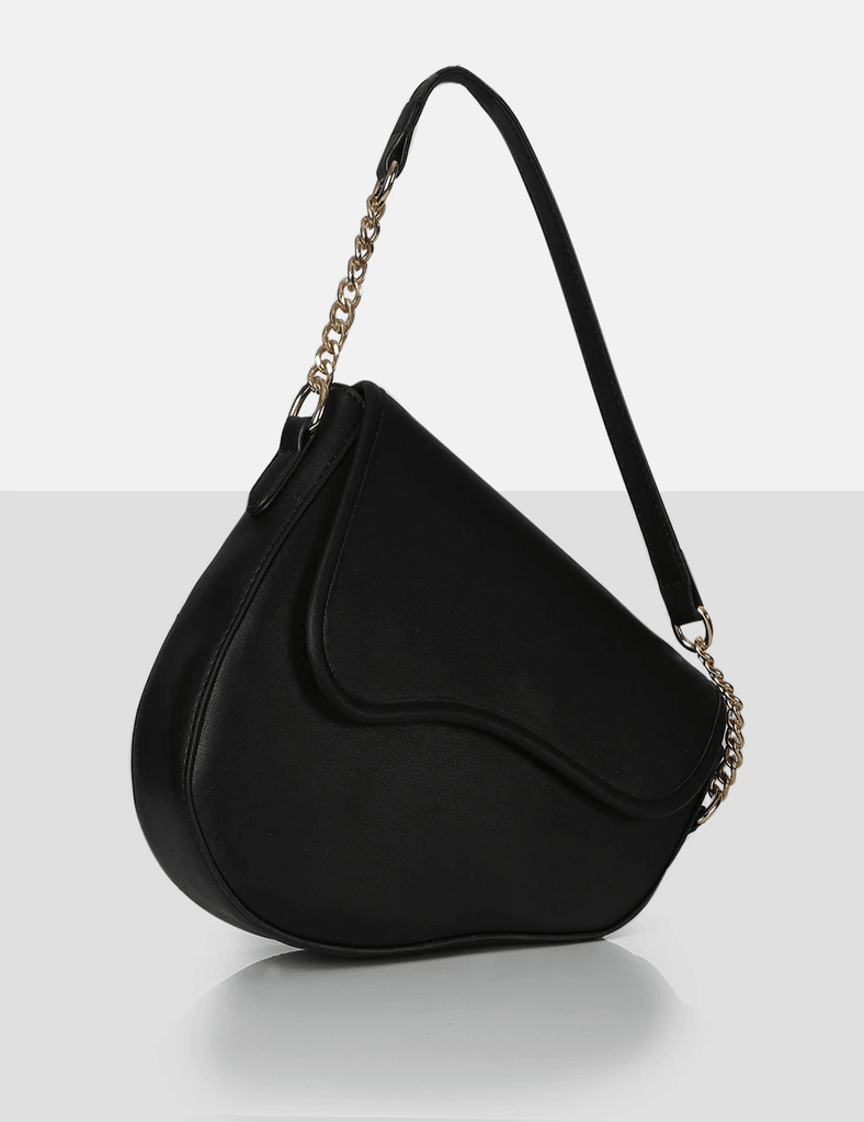 PUBLIC DESIRE - THE FOX BLACK SADDLE SHOULDER BAG - Como Store