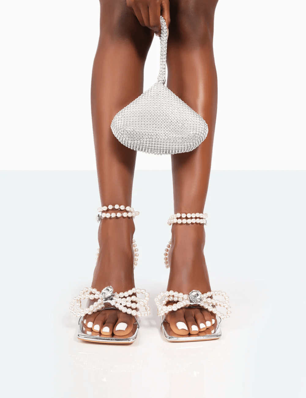 PUBLIC DESIRE - HOPE SILVER METALLIC HEELS - Como Store