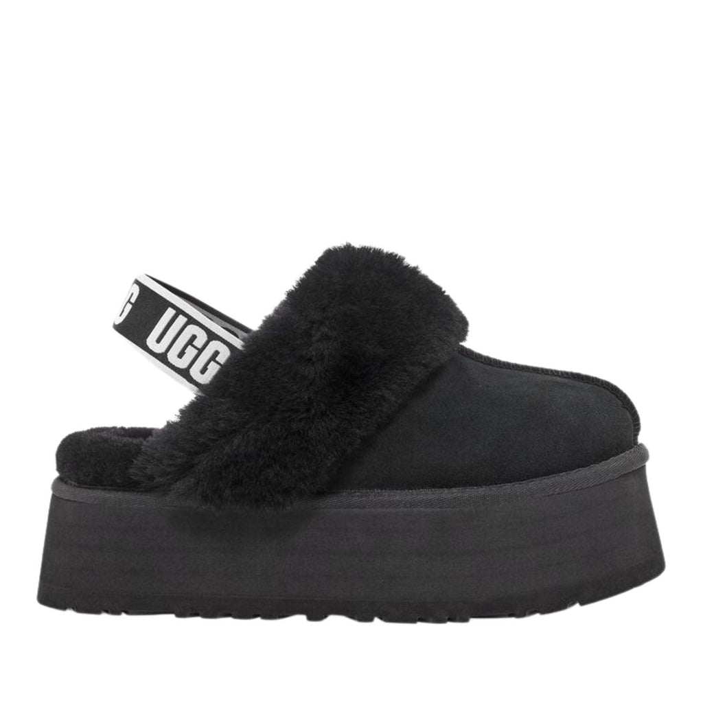 UGG FUNKETTE BLACK SLIDES - Como Store